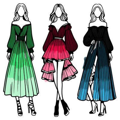 fashion models dresses