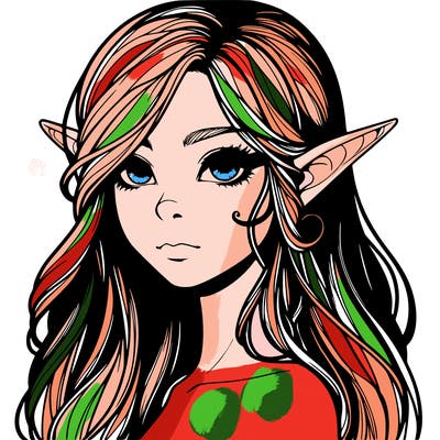 elf girl realistic dark fantasy