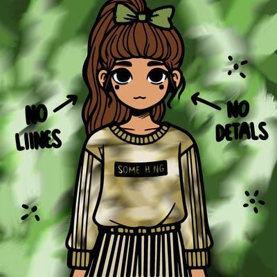 a girl with a shirt that says something on it