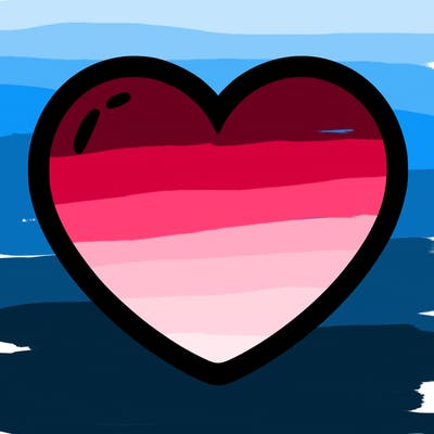 a blank heart