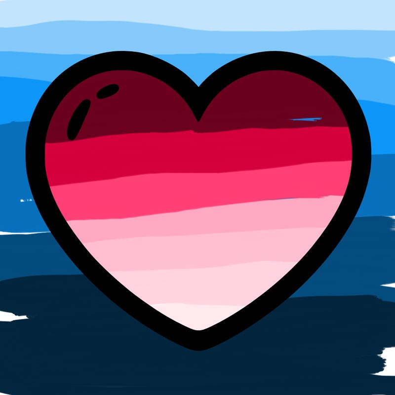 a blank heart