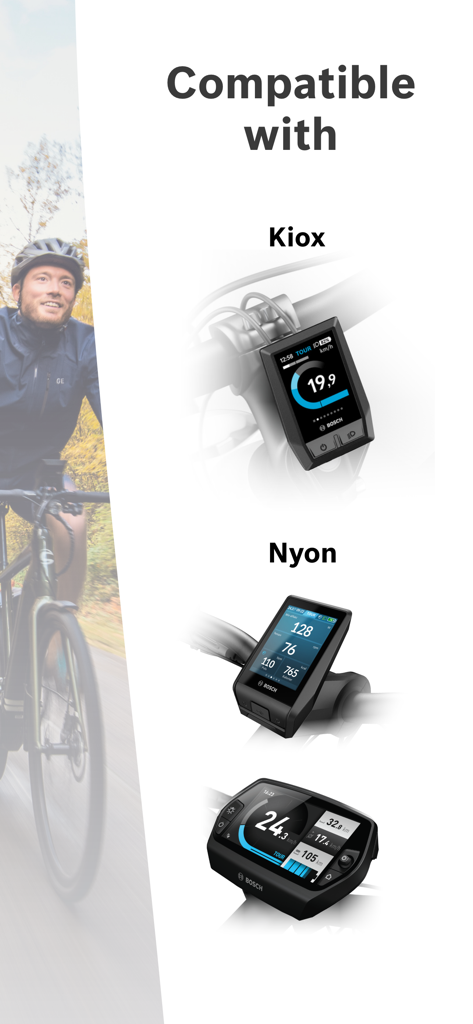 Bosch eBike Connect App Kompatibilität mit Kiox und Nyon Displays