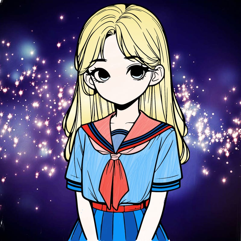 a realistic girl in a school uniform