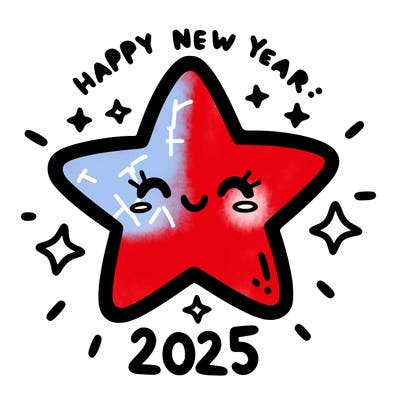 happy new year 2025 star wish
