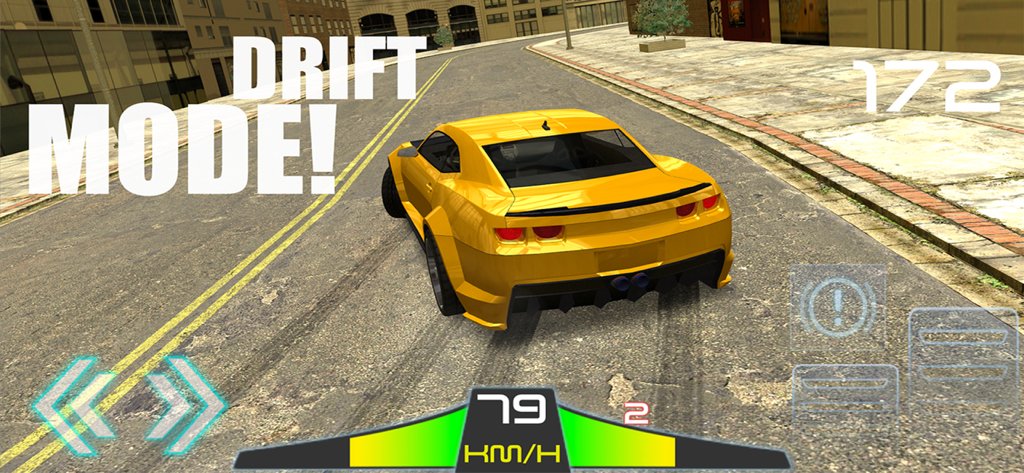 Mr Driving - Car Drive Parking - A yellow sports car drifting on a city street in Mr Driving game