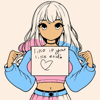 girl holding a blank sign in a long sleeve crop top