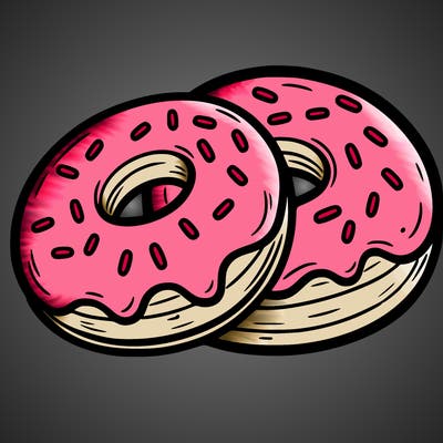 a piece of food doughnuts