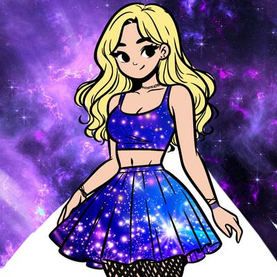 woman in a skirt and crop top