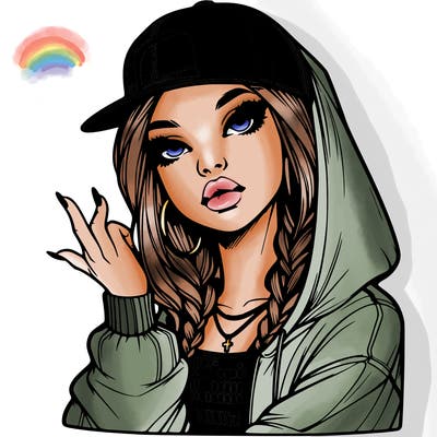 realistic hip hop girl