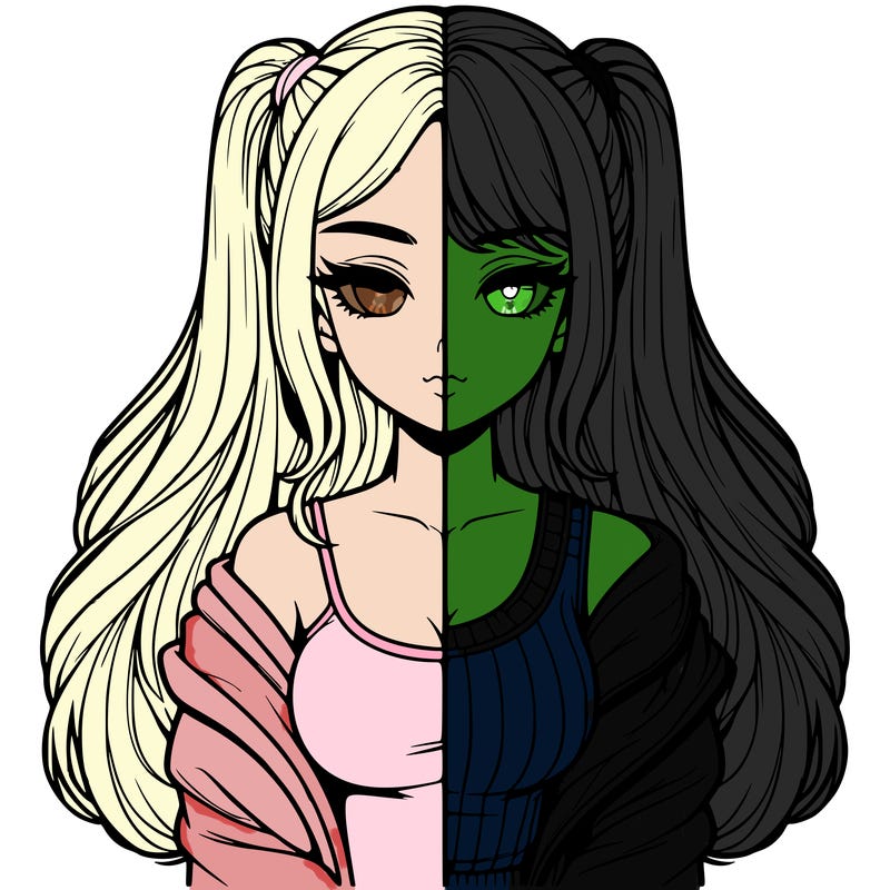 realistic girl split