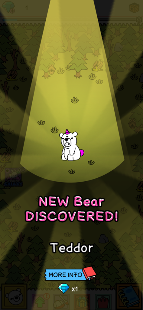 A new mutant bear species named Teddor discovered in the Bear Evolution game.