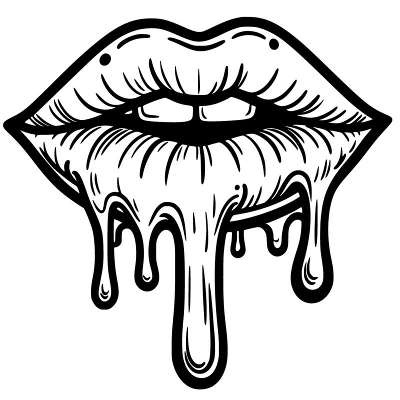 dripping lips