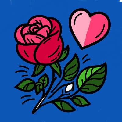 rose and heart