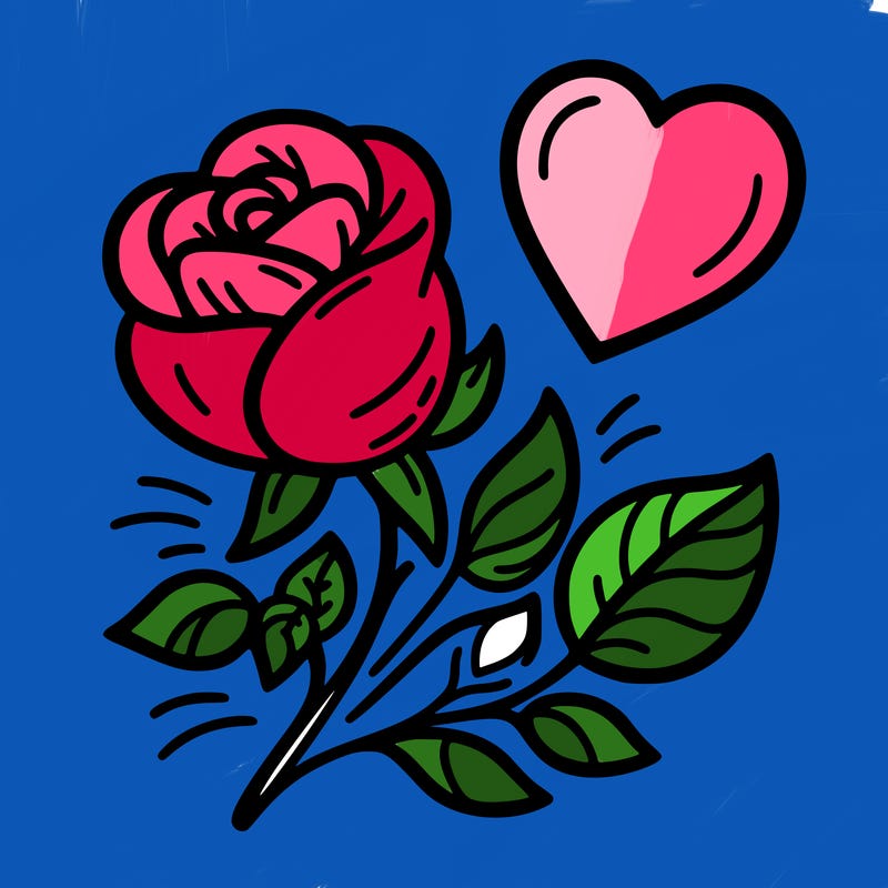 rose and heart