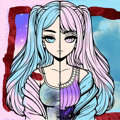 realistic girl split