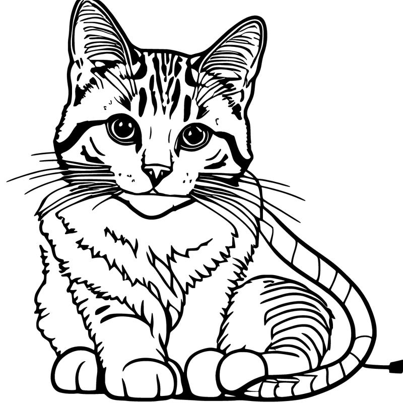 realistic domestic cat