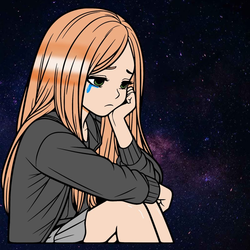 a realistic girl with depression