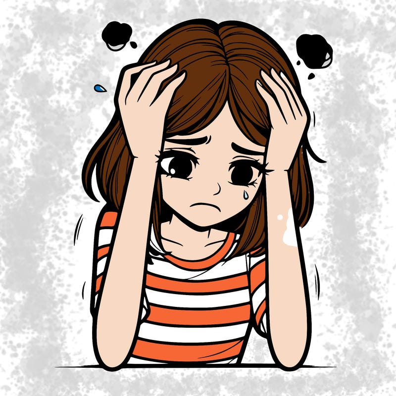 realistic girl having a breakdown