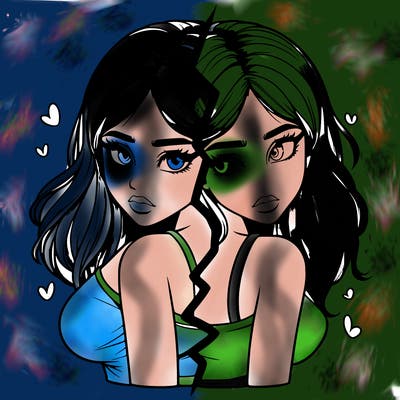 realistic girl split