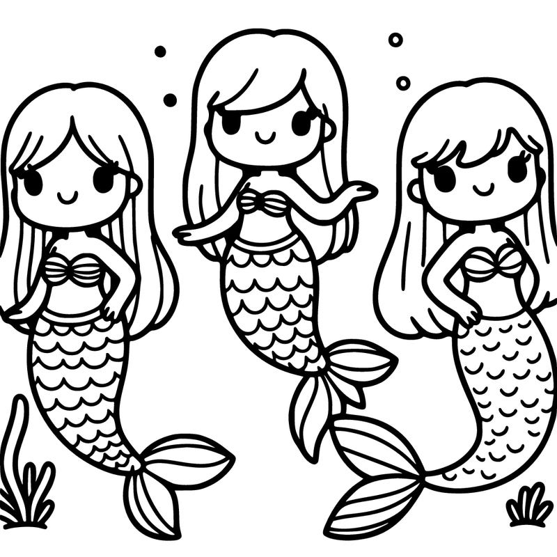 three mermaids