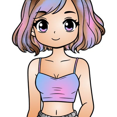 girl with crop top