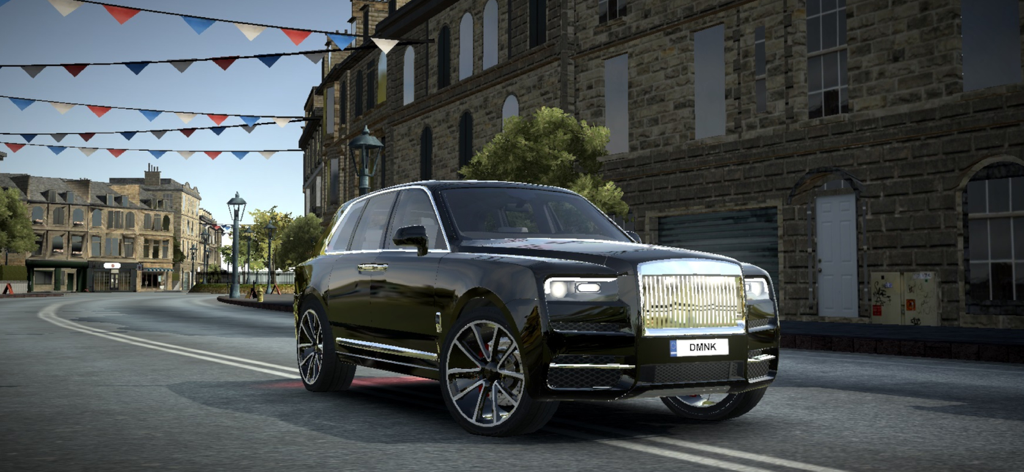 European Luxury Cars - A black luxury SUV parked on a cobblestone street in a European city environment