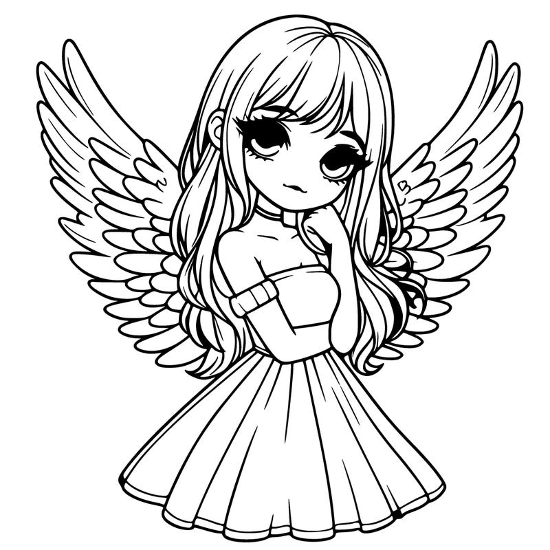 realistic girl with wings