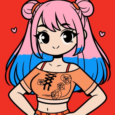 girl with cute crop top