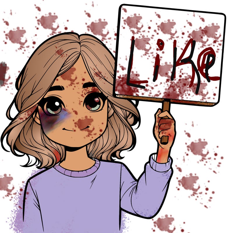 realistic girl holding up a sign