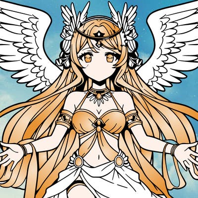 goddess anime with wings