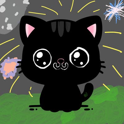 cute cat coloring page for kids