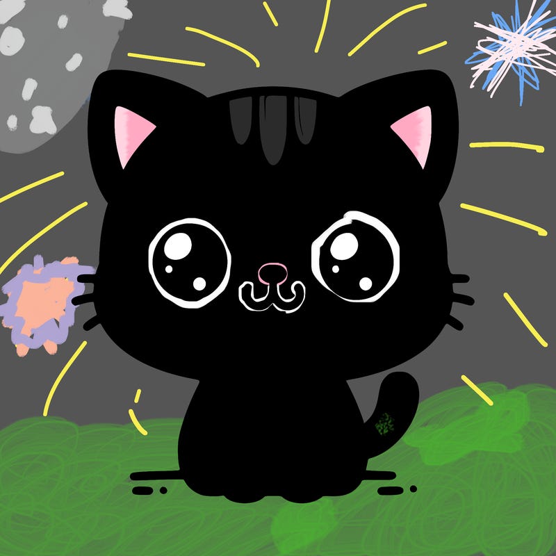 cute cat coloring page for kids