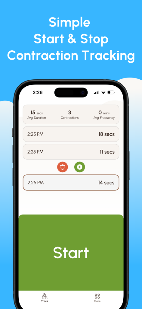Contraction Timer Tracker - Medical App | MWM