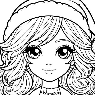 realistic christmas girl