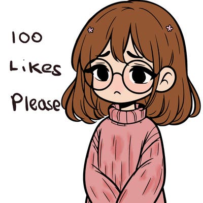 sad girl with glasses in a sweater