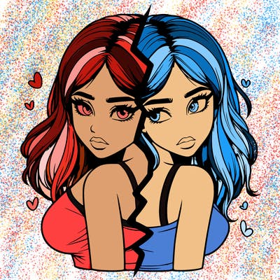 realistic girl split