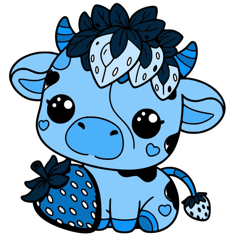 cute strawberry cow