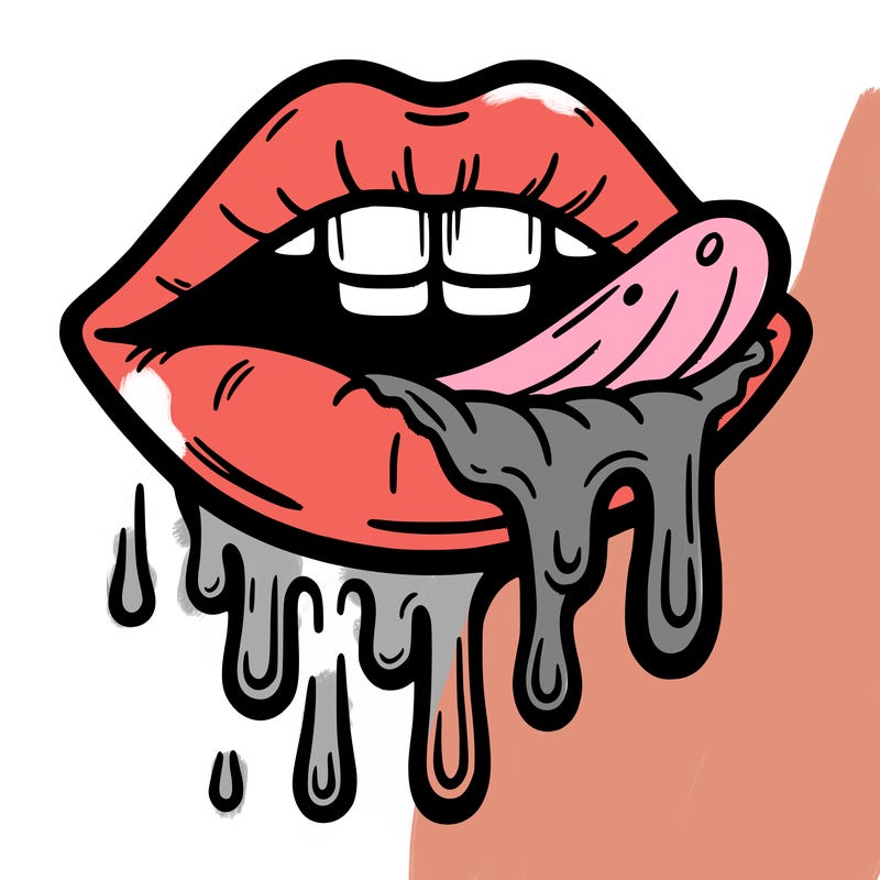 drippy lip bite