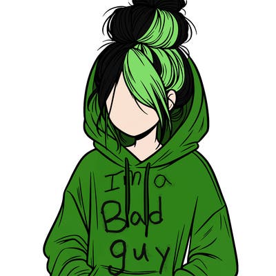 girl in oversized hoodie and messy bun