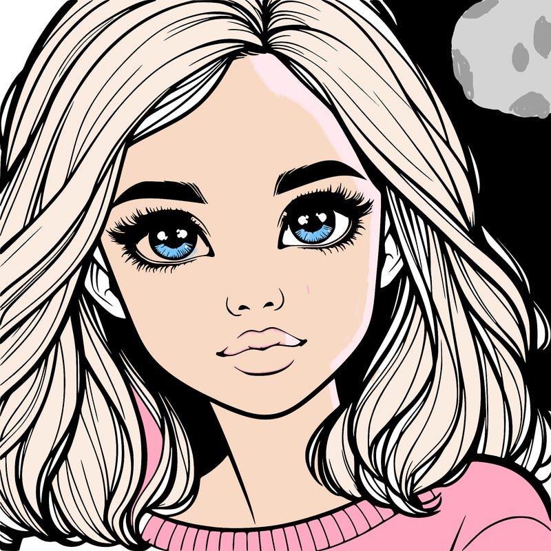 realistic girl whith cute eyes