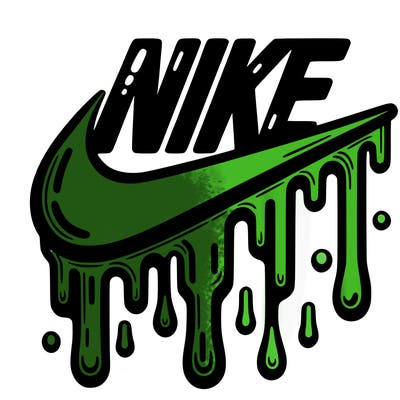 dripping nike logo