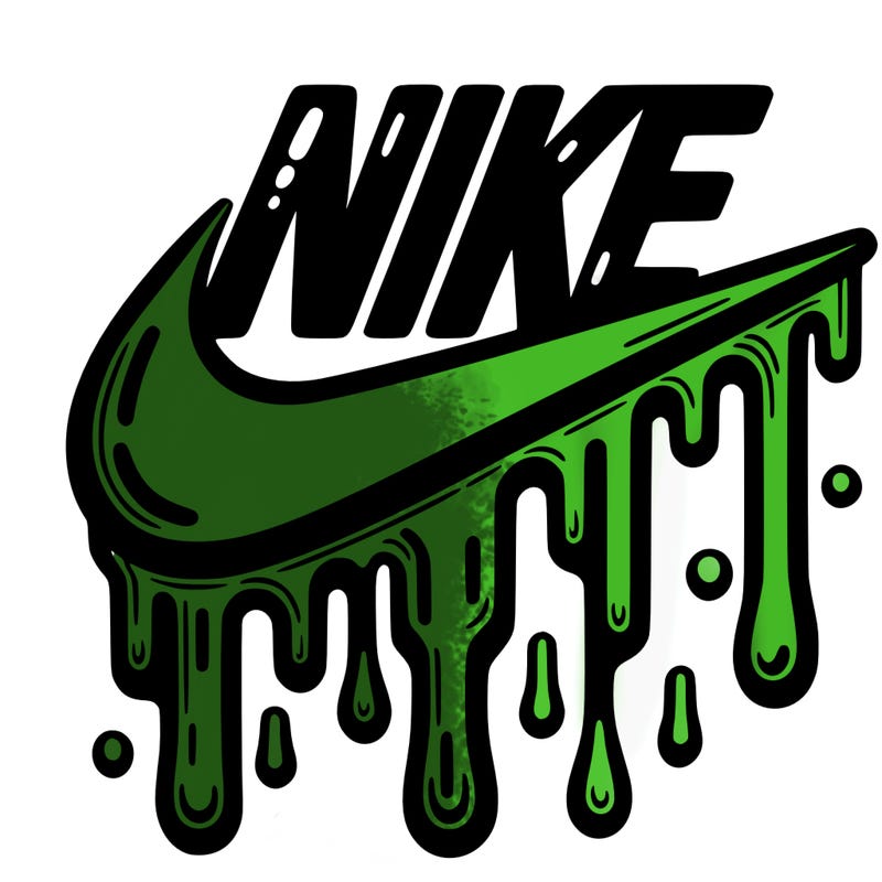 dripping nike logo
