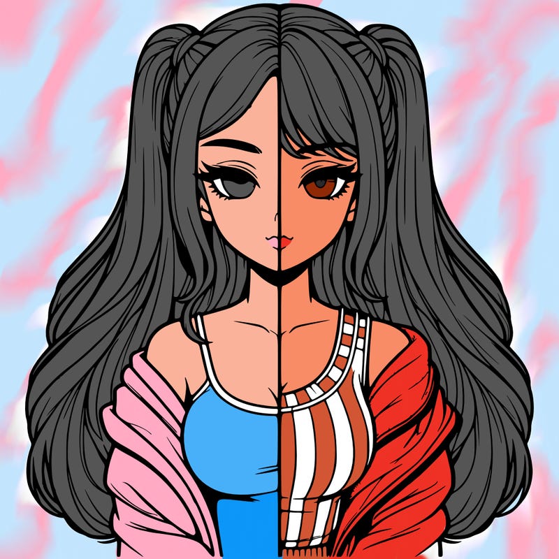 realistic girl split