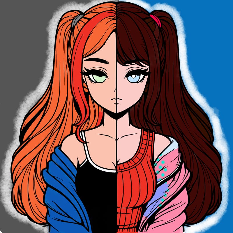 realistic girl split