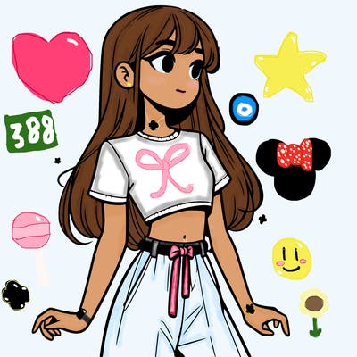 girl in a cute crop top