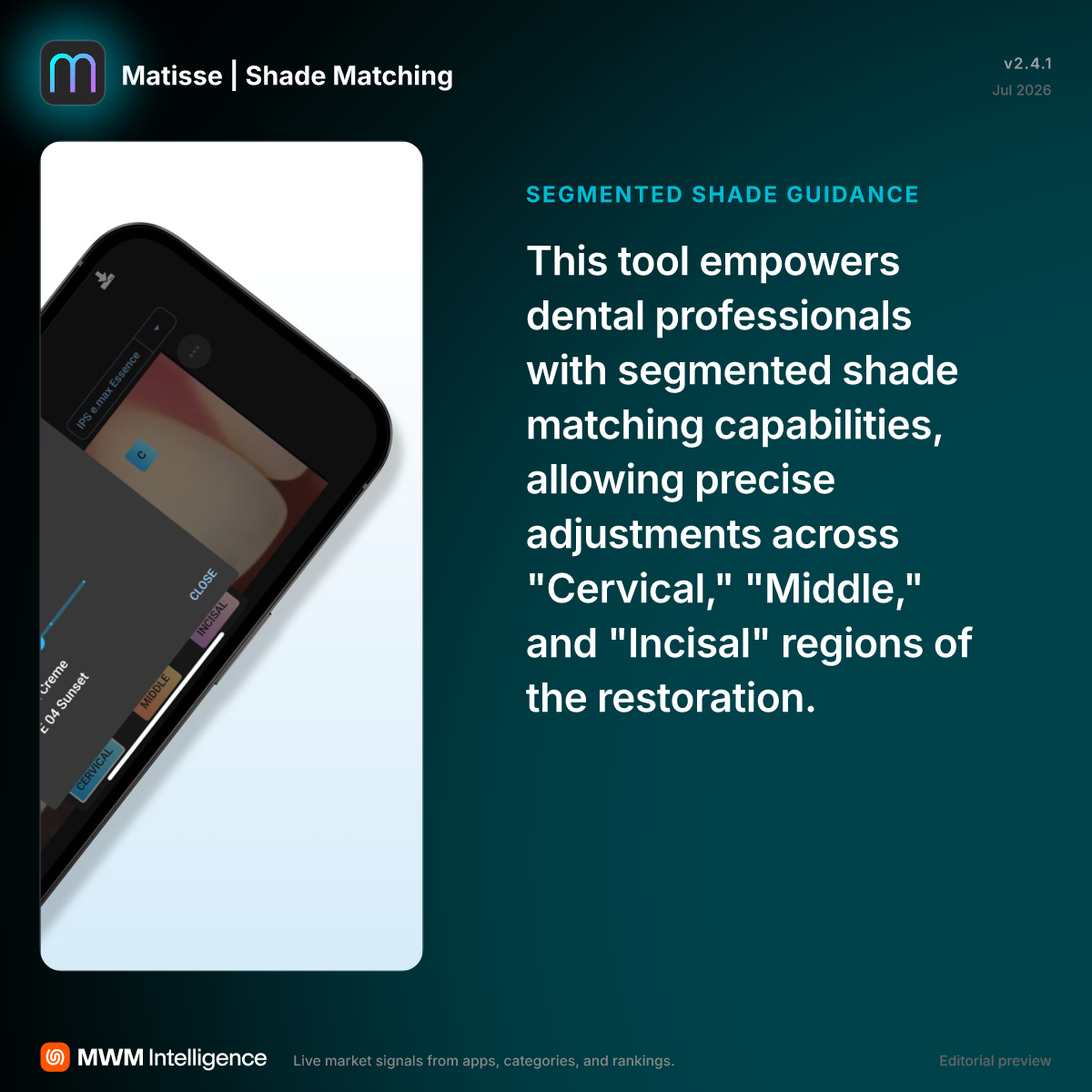 Matisse | Shade Matching - Medical App | MWM