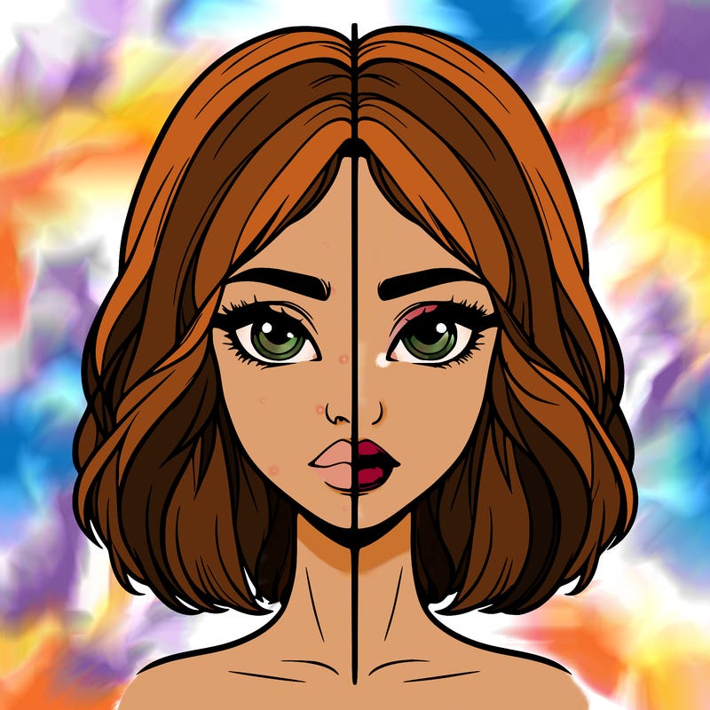 realistic girl split