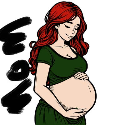 woman heavily pregnant realistic