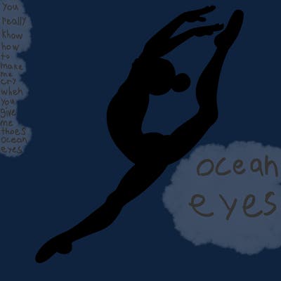 gymnast doing a leap in a leotard with a bent back leg