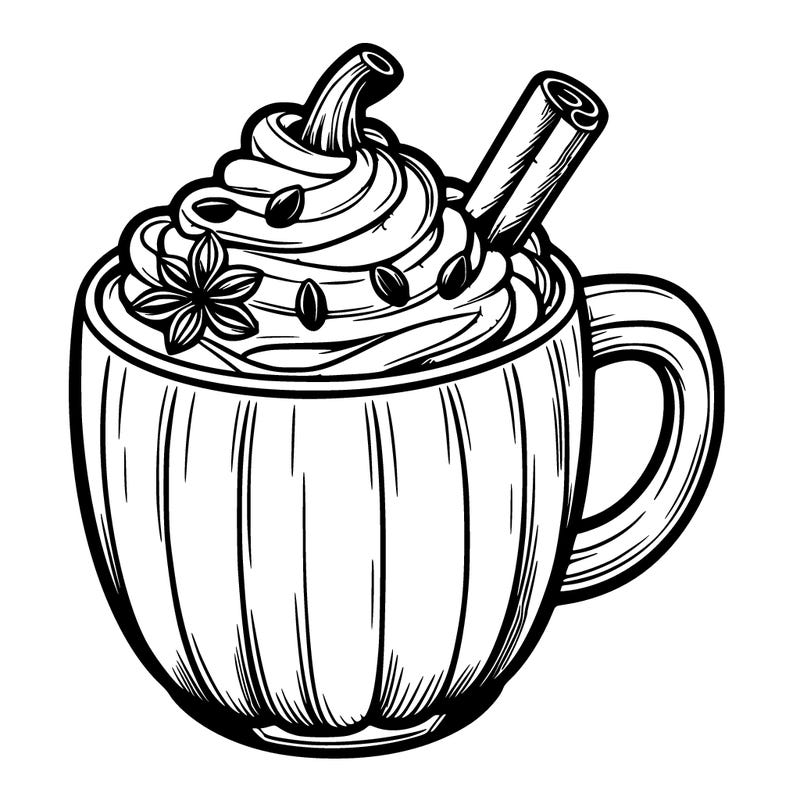 realistic pumpkin spice latte